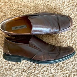Steve Madden Mens Dress Shoes Slip On Brown